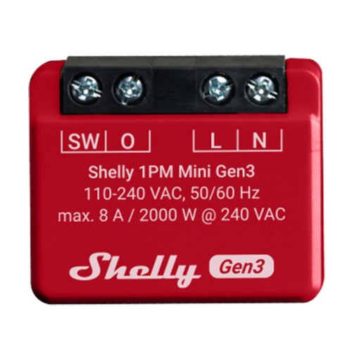 Sterownik Shelly 1PM Mini Gen3 WiFi/Bluetooth 1
