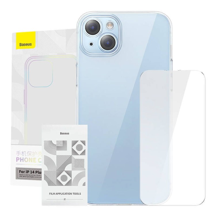 Etui Baseus Crystal Series do iPhone 14 Plus + szkło hartowane 9