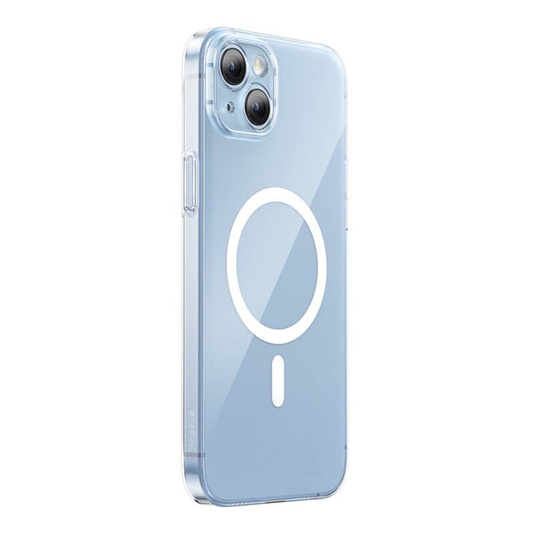 Magnetyczne Etui Baseus Crystal Series do iPhone 14 Plus + szkło hartowane 3