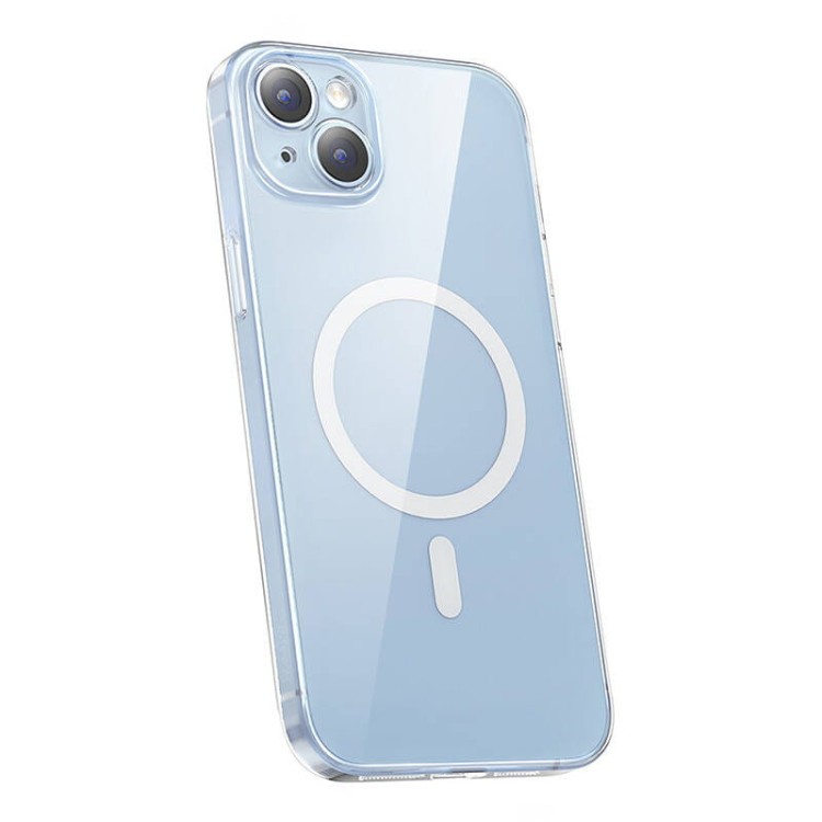 Magnetyczne Etui Baseus Crystal Series do iPhone 14 Plus + szkło hartowane 4