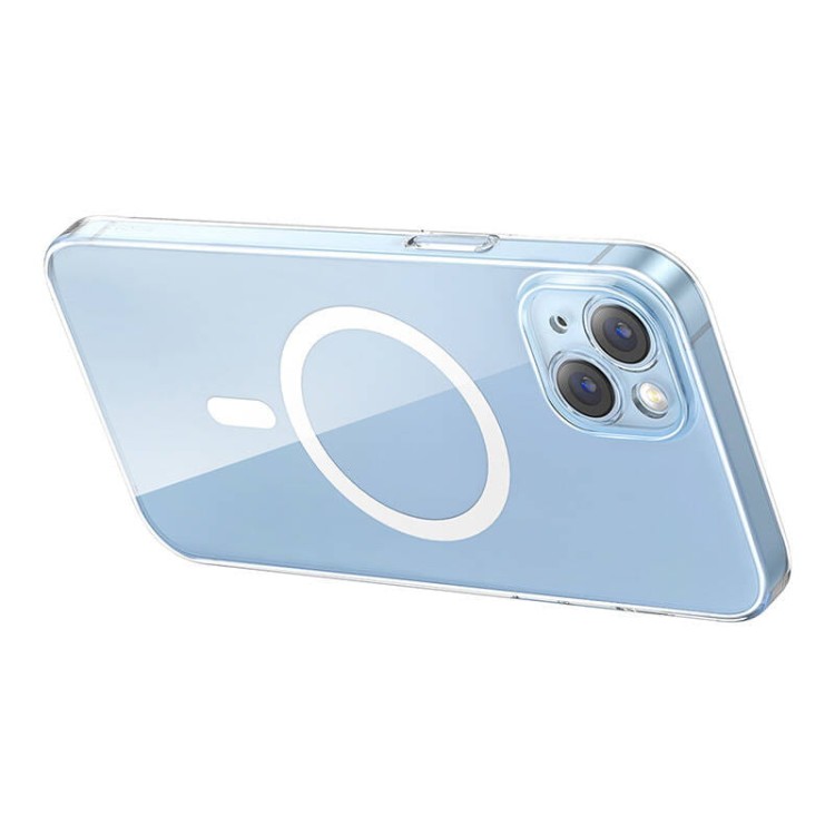 Magnetyczne Etui Baseus Crystal Series do iPhone 14 Plus + szkło hartowane 5