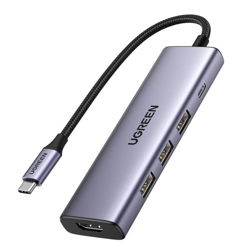 Hub / Adapter Ugreen Revodok CM511 USB-C do 3x USB, HDMI, USB-C, HDMI 4K 30Hz, PD 100W (szary) 1
