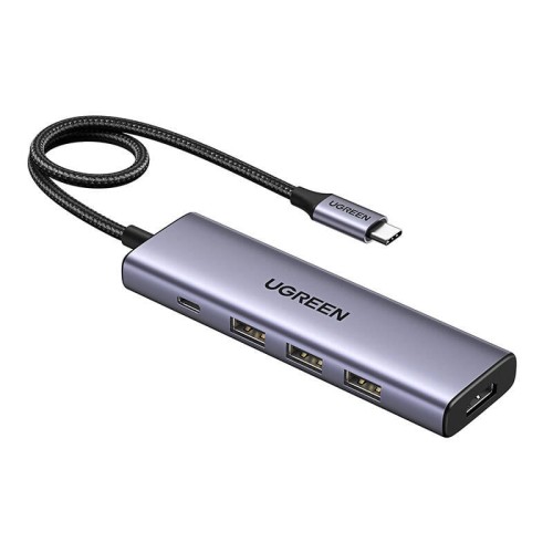 Hub / Adapter Ugreen Revodok CM511 USB-C do 3x USB, HDMI, USB-C, HDMI 4K 30Hz, PD 100W (szary) 2