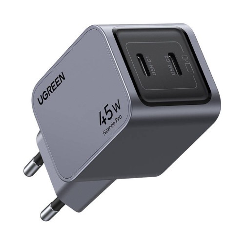 Ładowarka sieciowa Ugreen Nexode Pro 45W, 2x USB-C (szara) 1