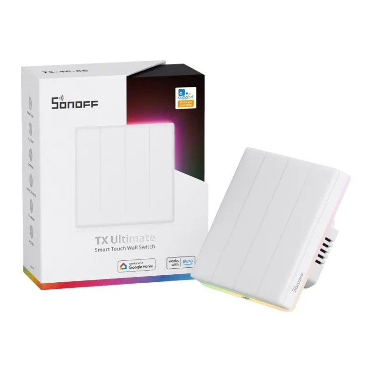 Inteligentny dotykowy przełącznik ścienny WiFi Sonoff TX T5 4C (4-kanałowy) 5