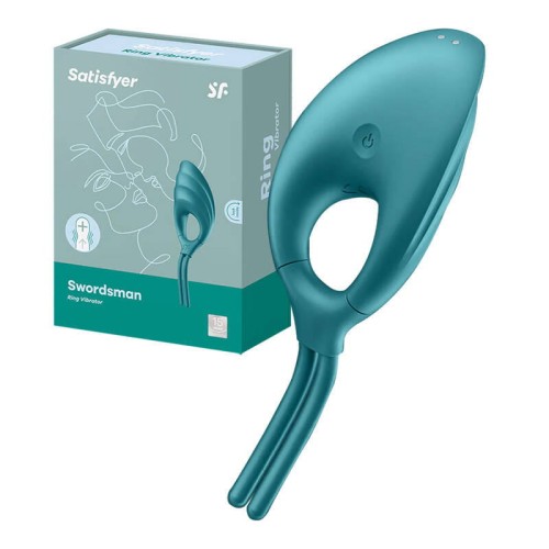 Pierścień wibrujący Satisfyer Swordsman (zielony) 1