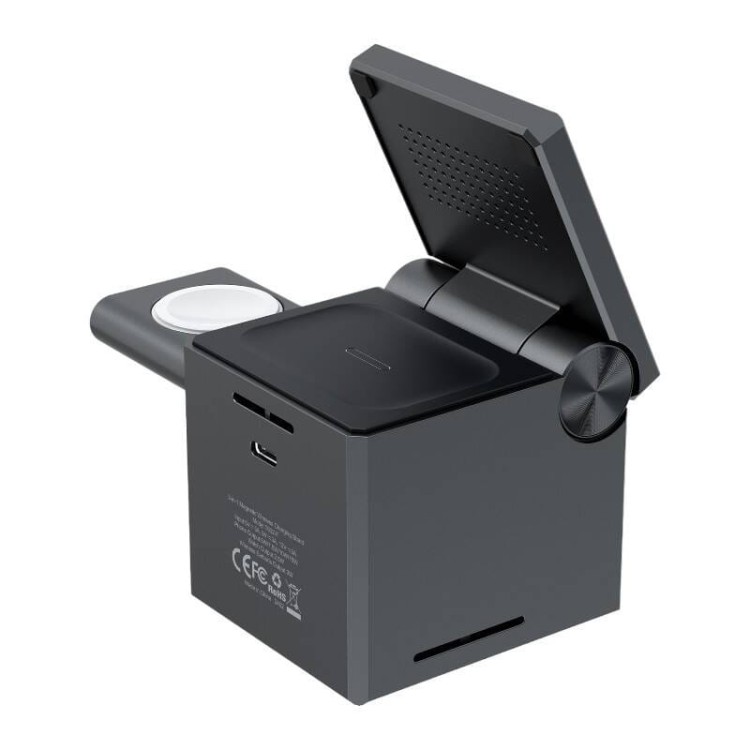 Ładowarka indukcyjna Choetech T632-F 3w1 15W (czarna) 3