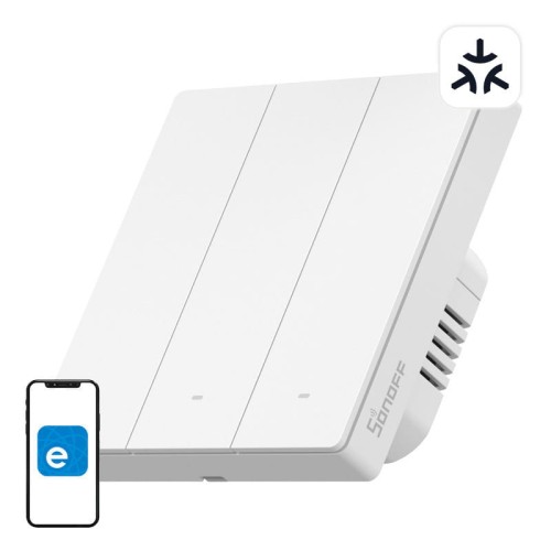 Inteligentny przełącznik ścienny WiFi SONOFF M5-3C-86W Matter (3-kanałowy) 1
