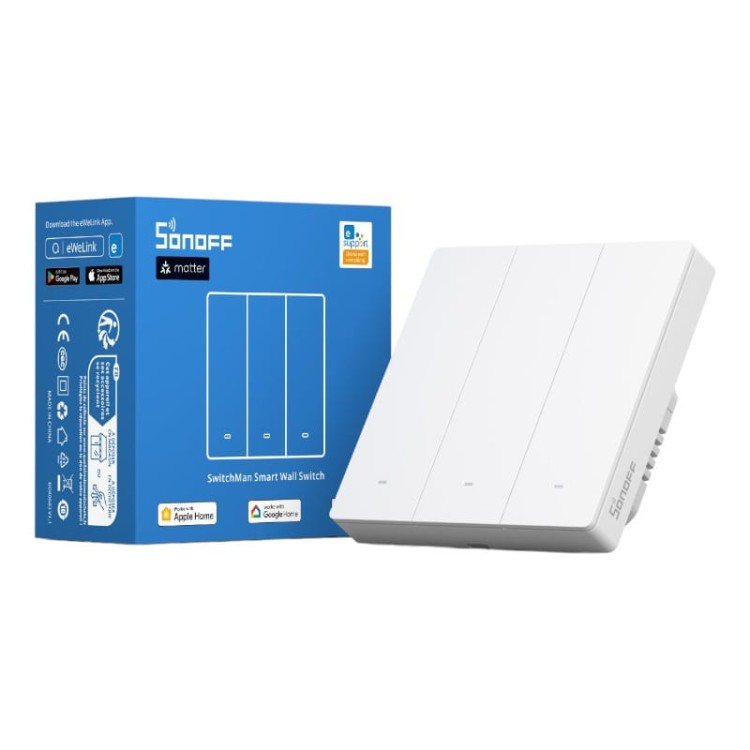 Inteligentny przełącznik ścienny WiFi SONOFF M5-3C-86W Matter (3-kanałowy) 6