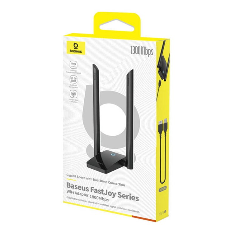 Adapter WiFi Baseus FastJoy 1800Mbps (czarny) 7