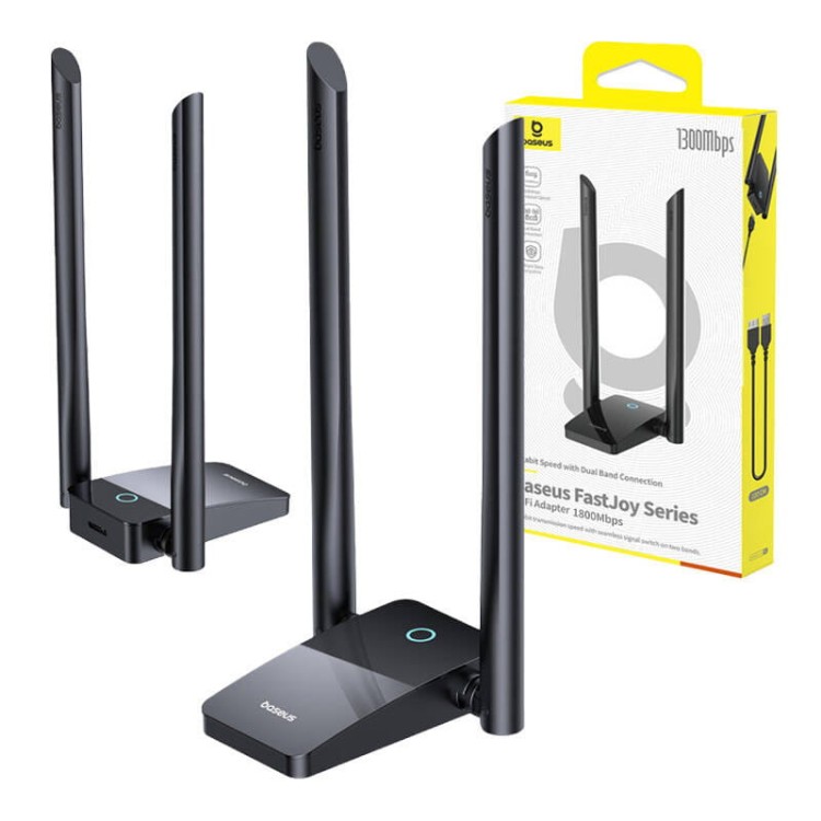 Adapter WiFi Baseus FastJoy 1800Mbps (czarny) 9