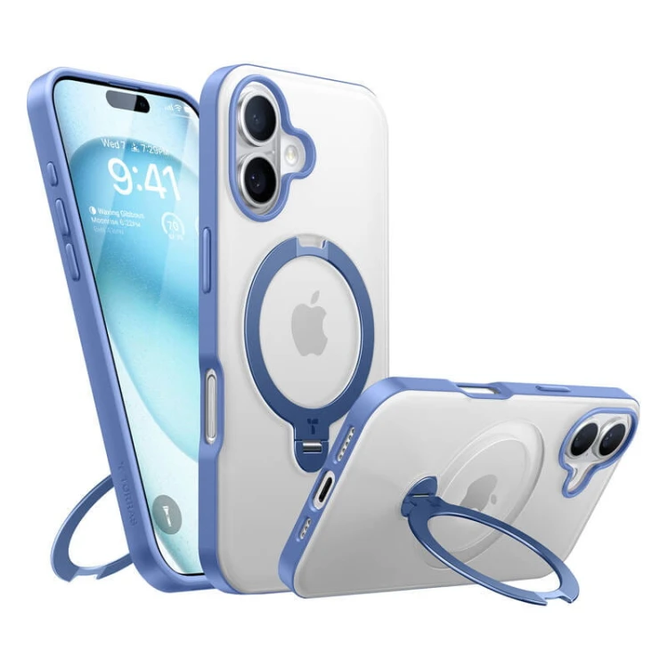 Etui Torras Ostand Spin dla iPhone 16 (Niebieskie) 2