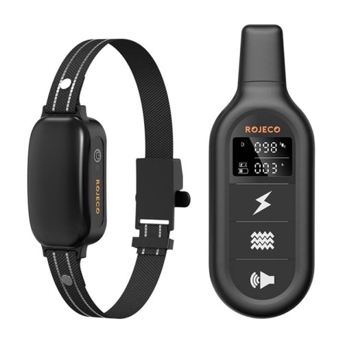 Elektryczna obroża antyszczekowa Rojeco 1000M PD521 (Czarna) 1