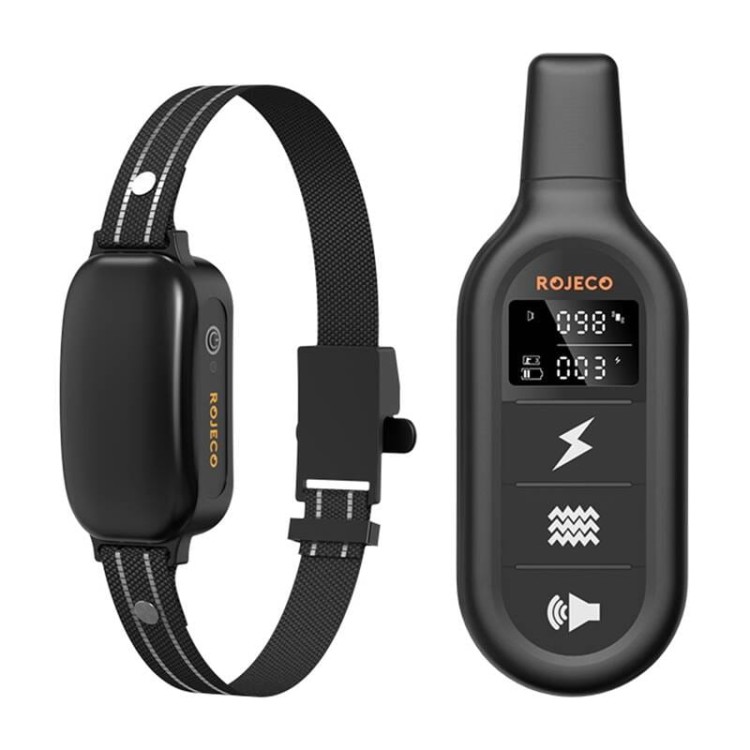 Elektryczna obroża antyszczekowa Rojeco 1000M PD521 (Czarna) 1