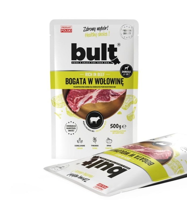 BULT mielonka bogata w wołowinę saszetka dla psa 500g