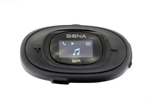 Interkom motocyklowy Sena 5R-01D 5R Bluetooth 5.1 700m z wyświetlaczem LCD i uniwersalnym zestawem mikrofonów na 2 kaski