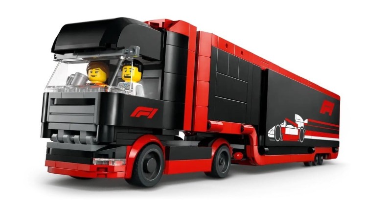 LEGO CITY 60445 F1 Ciężarówka z bolidami RB20 i AMR24 F1