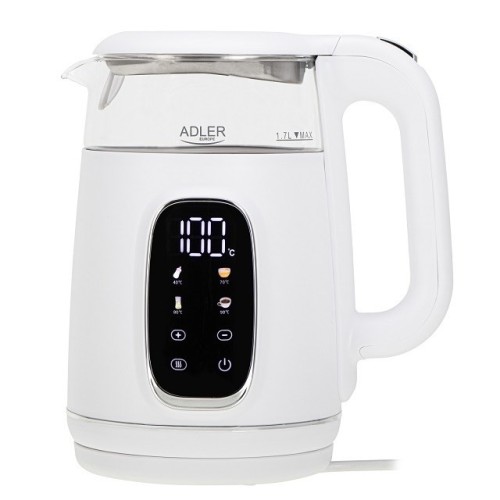 Czajnik elektryczny ADLER AD 1305 biało-srebrny