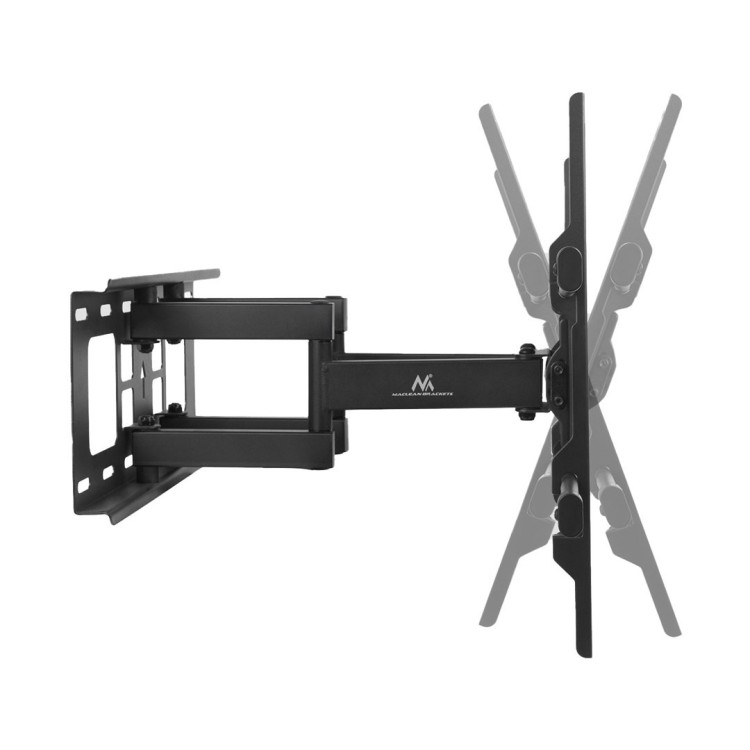MACLEAN UCHWYT DO TV, MAX VESA 600X400, 32-85", 60KG, REG.KĄTA W PIONIE I POZIOMIE, PROFIL 65-390MM, CZARNY MC-789