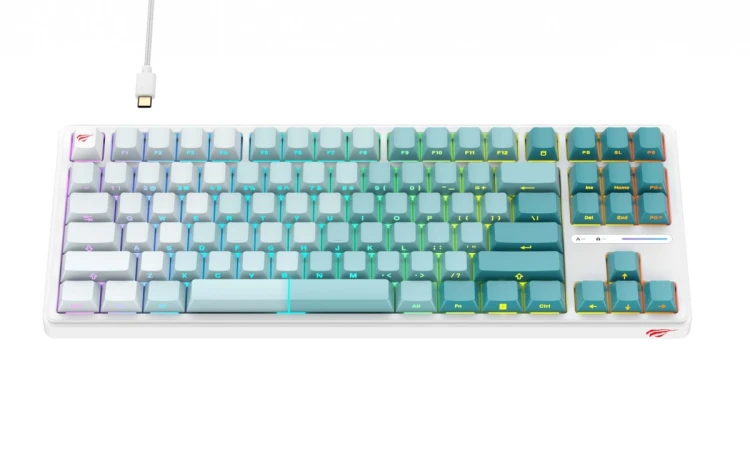 Klawiatura gamingowa Havit KB901L (biało-zielony)
