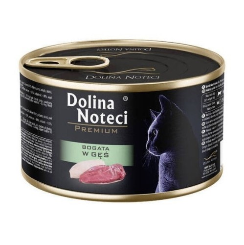 DOLINA NOTECI BOGATA w gęś karma dla kota 185g