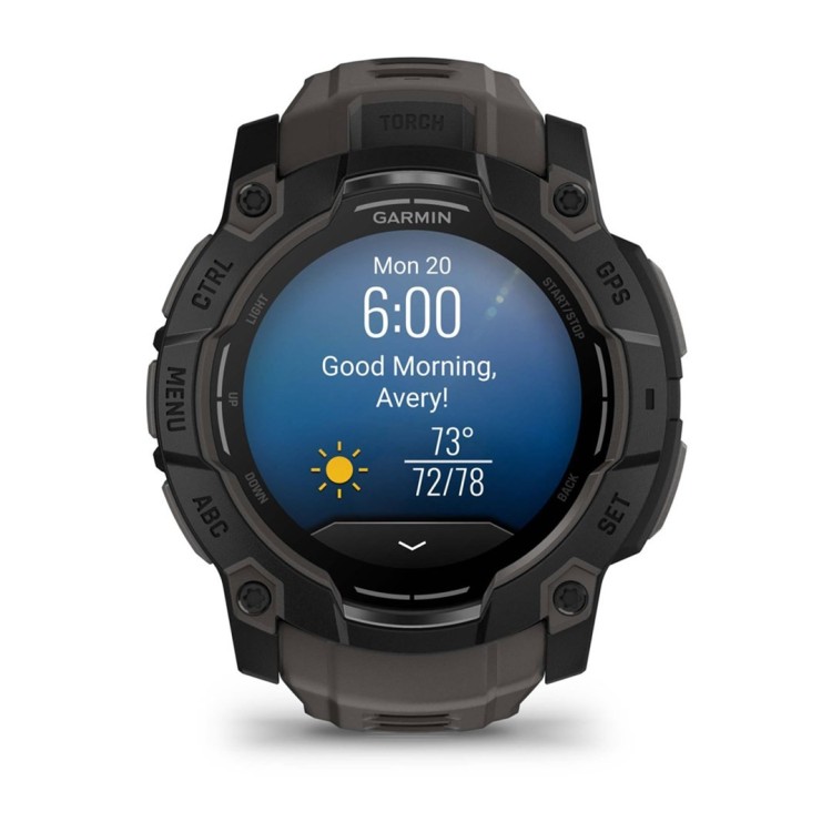 Zegarek Garmin Instinct 3 – 50 mm AMOLED Black met charcoal band