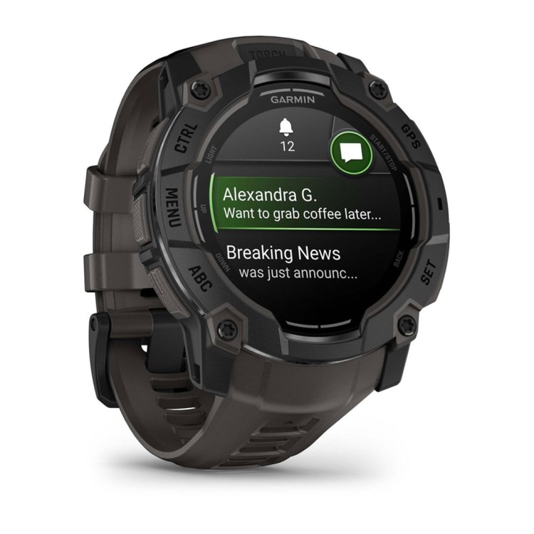Zegarek Garmin Instinct 3 – 50 mm AMOLED Black met charcoal band