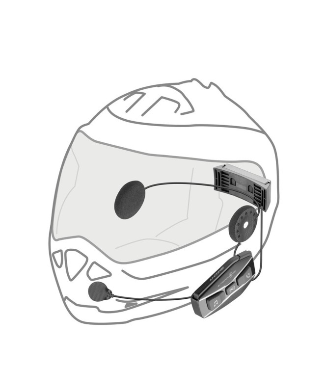 Intercom motocyklowy INTERPHONE U-COM 16, komplet na 1 kask