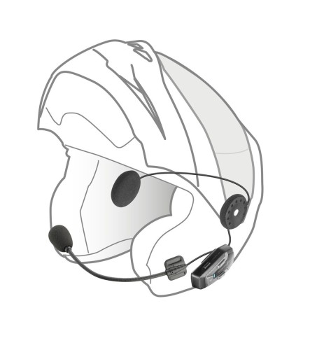 Intercom motocyklowy INTERPHONE U-COM 6R, komplet na 1 kask