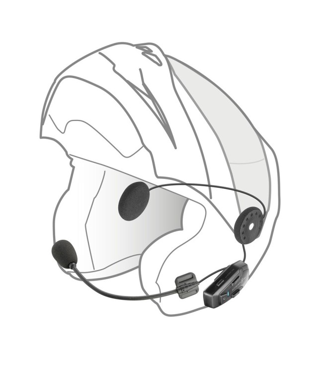 Intercom motocyklowy INTERPHONE U-COM 7R, komplet na 1 kask