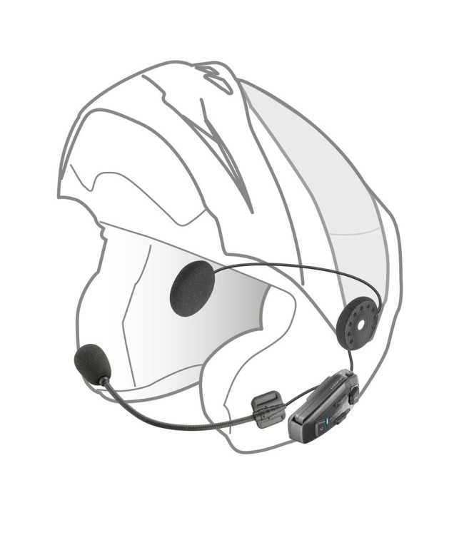 Intercom motocyklowy INTERPHONE U-COM 8R, komplet na 1 kask