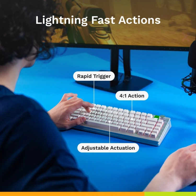 Glorious Gaming GMMK 3 PRO HE 75% Prebuilt klawiatura USB QWERTY US English Czarny