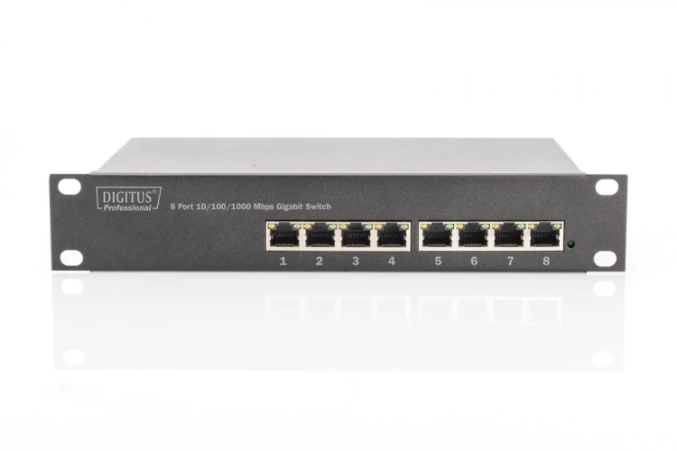 Digitus 8-portowy przełącznik gigabitowy, 10 cali, niezarządzalny
