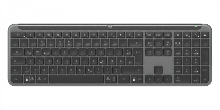 Logitech MK950 Signature for Business klawiatura Dołączona myszka Biuro RF Wireless + Bluetooth QWERTZ Niemiecki Grafitowy