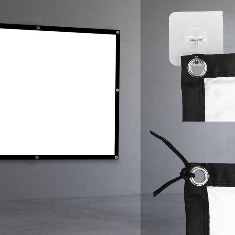 MACLEAN EKRAN PROJEKCYJNY, 120", 240X180CM, OBRAMOWANIE 25MM 4:3, HACZYKI DO NACIĄGU MC-169