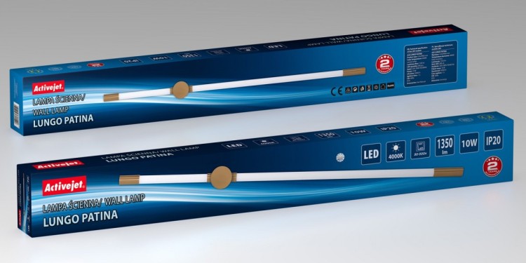 Lampa ścienna LED Activejet AJE-LUNGO Patina