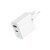 GEMBIRD 2-PORTOWA SZYBKA ŁADOWARKA SIECIOWA GAN (PD) USB (A+C), 65W, BIAŁA