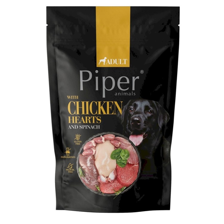 DOLINA NOTECI Piper serca kurczaka i szpinak mokra karma dla psa 500g