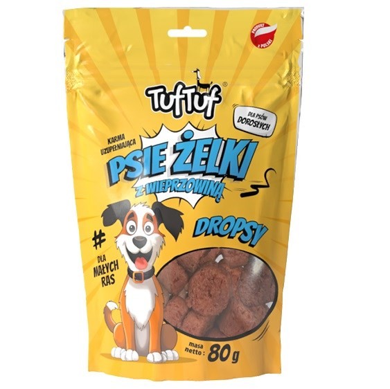 Tuf Tuf Psie żelki - dropsy wieprzowe 80g