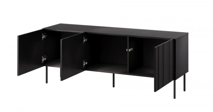Szafka RTV ISLA 150,5x40x60 czarny mat