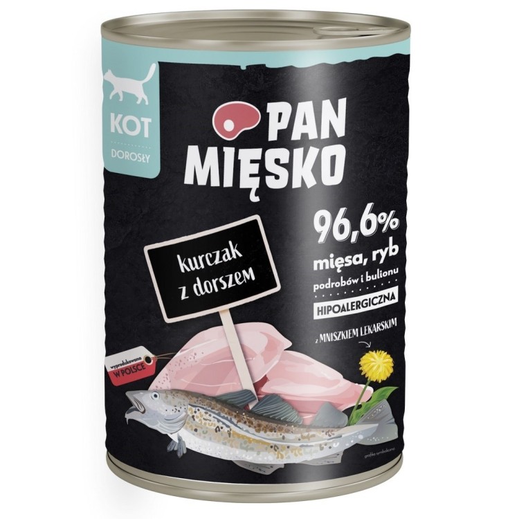Pan Mięsko Kurczak z dorszem (dorosły) 400g
