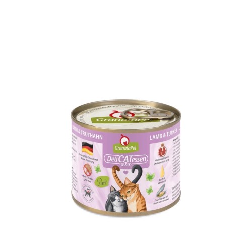 GranataPet DeliCatessen jagnięcina i indyk karma mokra dla kota 200g