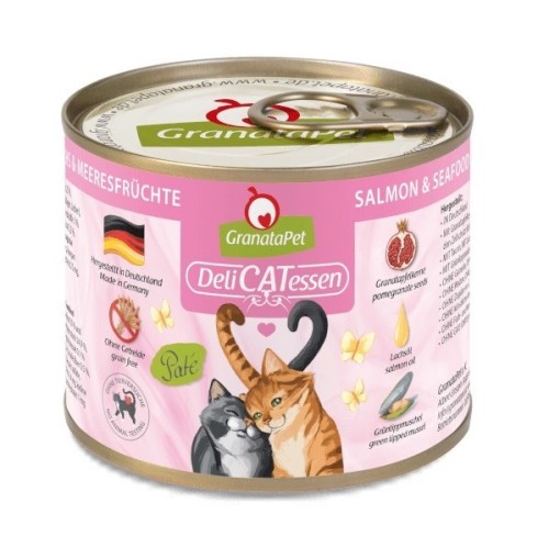 GranataPet DeliCatessen łosoś i owoce morza karma mokra dla kota 200g
