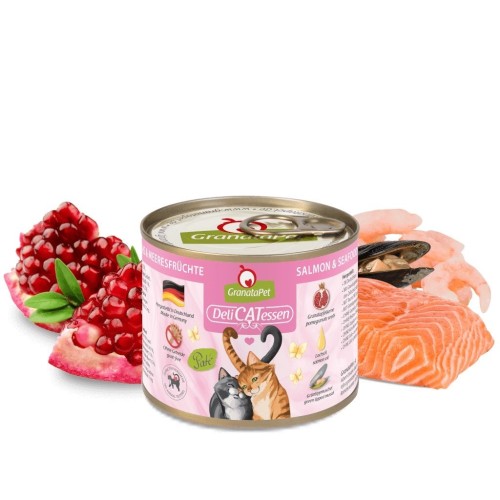 GranataPet DeliCatessen łosoś i owoce morza karma mokra dla kota 200g