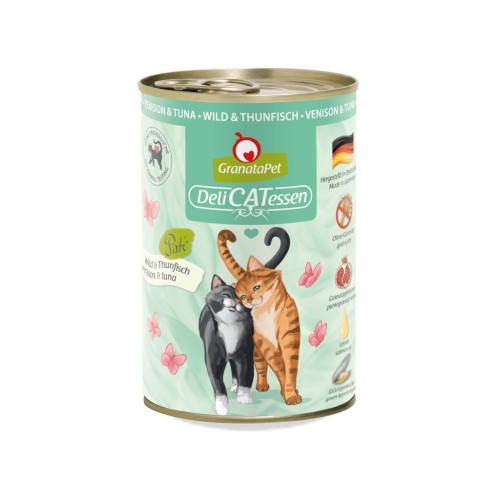 GranataPet DeliCatessen dziczyzna i tuńczyk mokra karma dla kota 400g