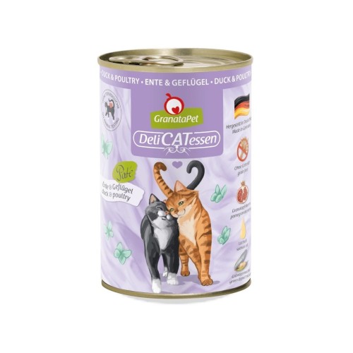 GranataPet DeliCatessen kaczka i drób mokra karma dla kota 400g