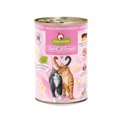 GranataPet DeliCatessen łosoś i owoce morza mokra karma dla kota 400g