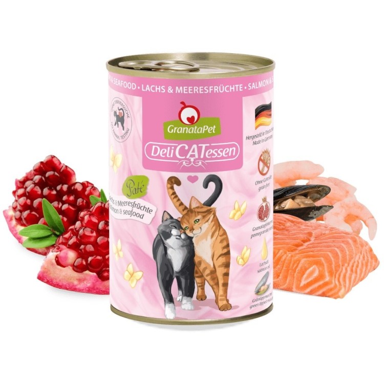 GranataPet DeliCatessen łosoś i owoce morza mokra karma dla kota 400g