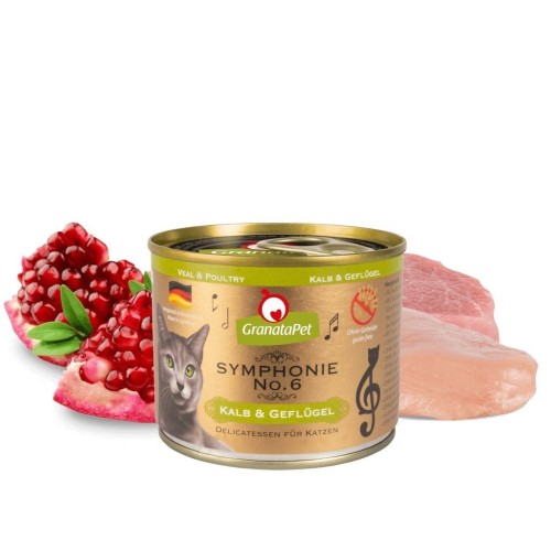GranataPet Symphonie No.6 cielęcina i drób mokra karma dla kota 200g