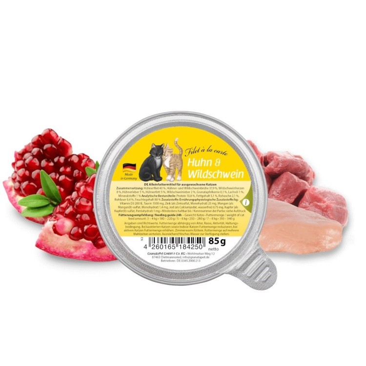 GranataPet Filet a la carte kurczak z dzikiem karma dla kota 85g